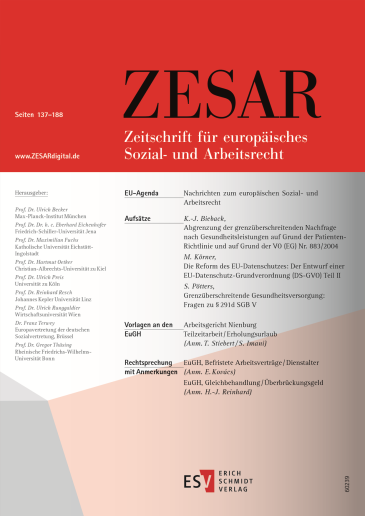  Zeitschrift für europäisches Sozial- und Arbeitsrecht (ZESAR)