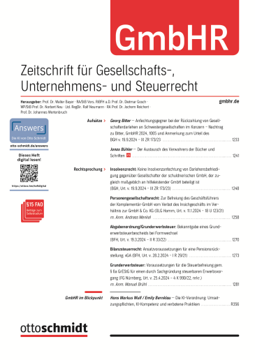  GmbHRundschau (GmbHR)