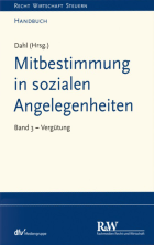 Mitbestimmung in sozialen Angelegenheiten, Bd. 3 Vergütung