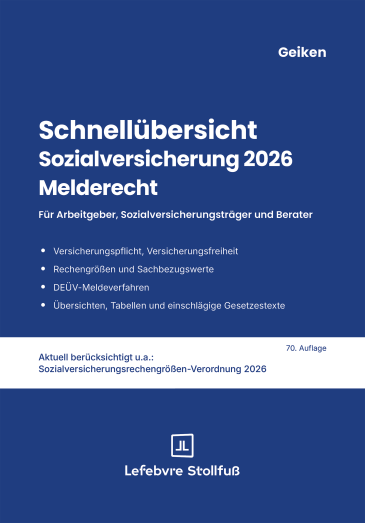  Schnellübersicht Sozialversicherung Melderecht